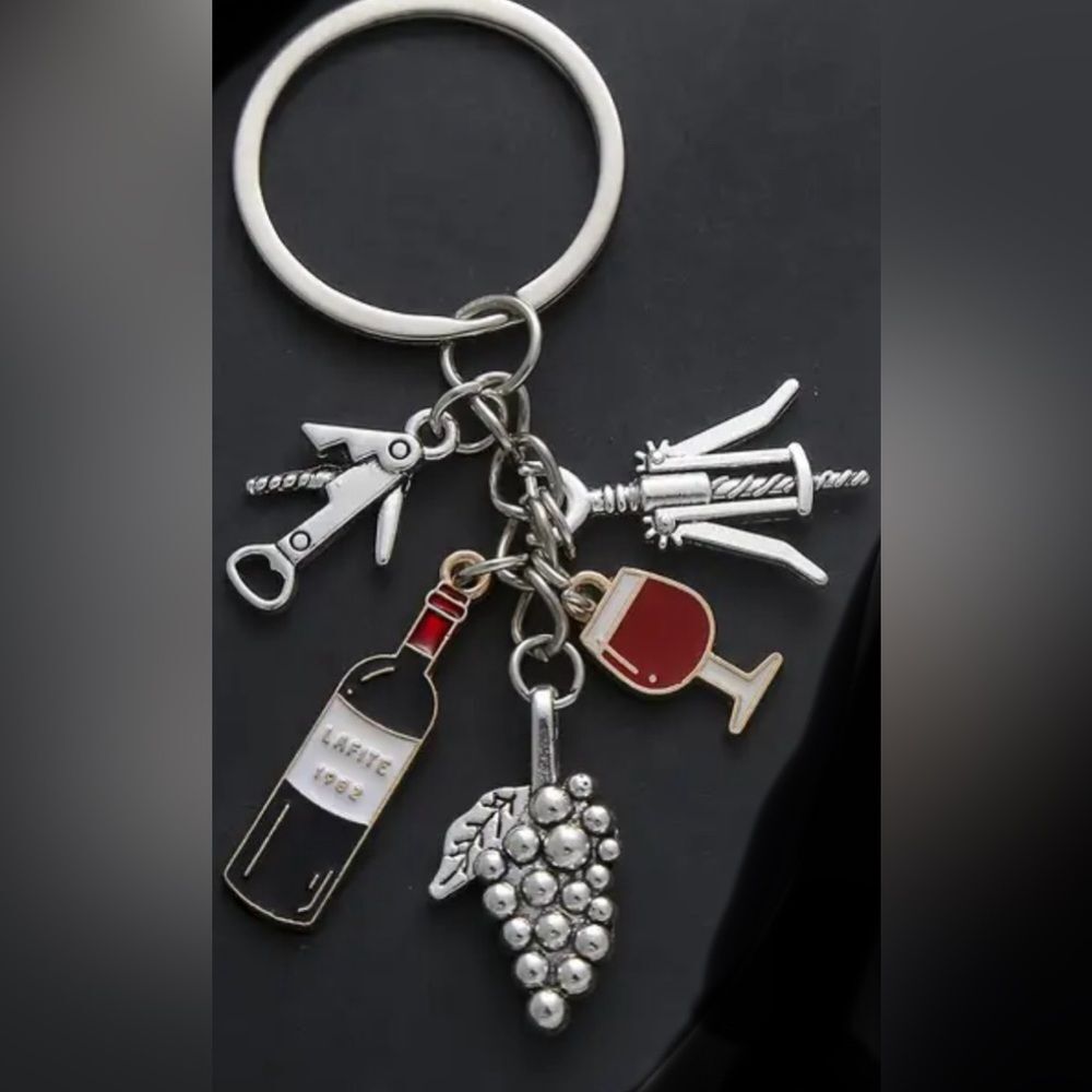BAG CHARM  Wine Lovers Dream Keychain
